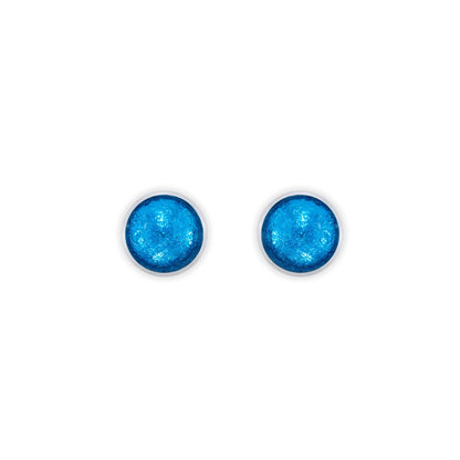 Aurora Aluminium Circles Shiny Small Stud Earrings | The Jewellery Stop
