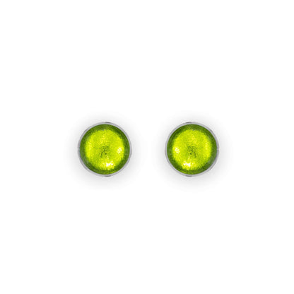 Citrus Aluminium Circles Shiny Small Stud Earrings | The Jewellery Stop