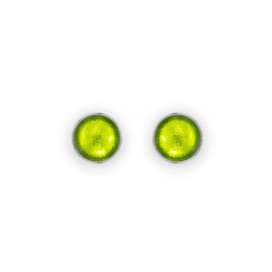Citrus Aluminium Circles Shiny Small Stud Earrings | The Jewellery Stop