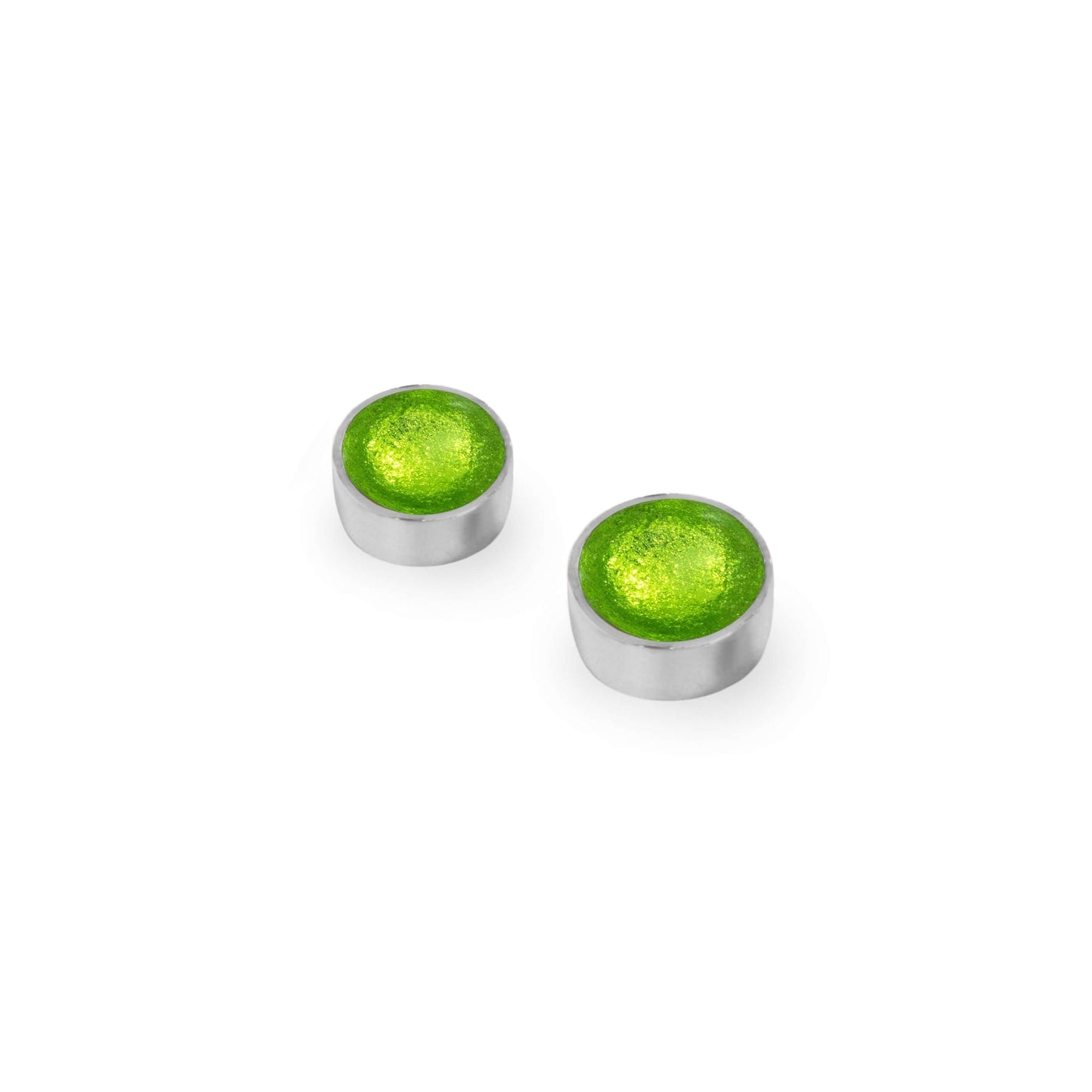 Zest Aluminium Circles Shiny Small Stud Earrings | The Jewellery Stop