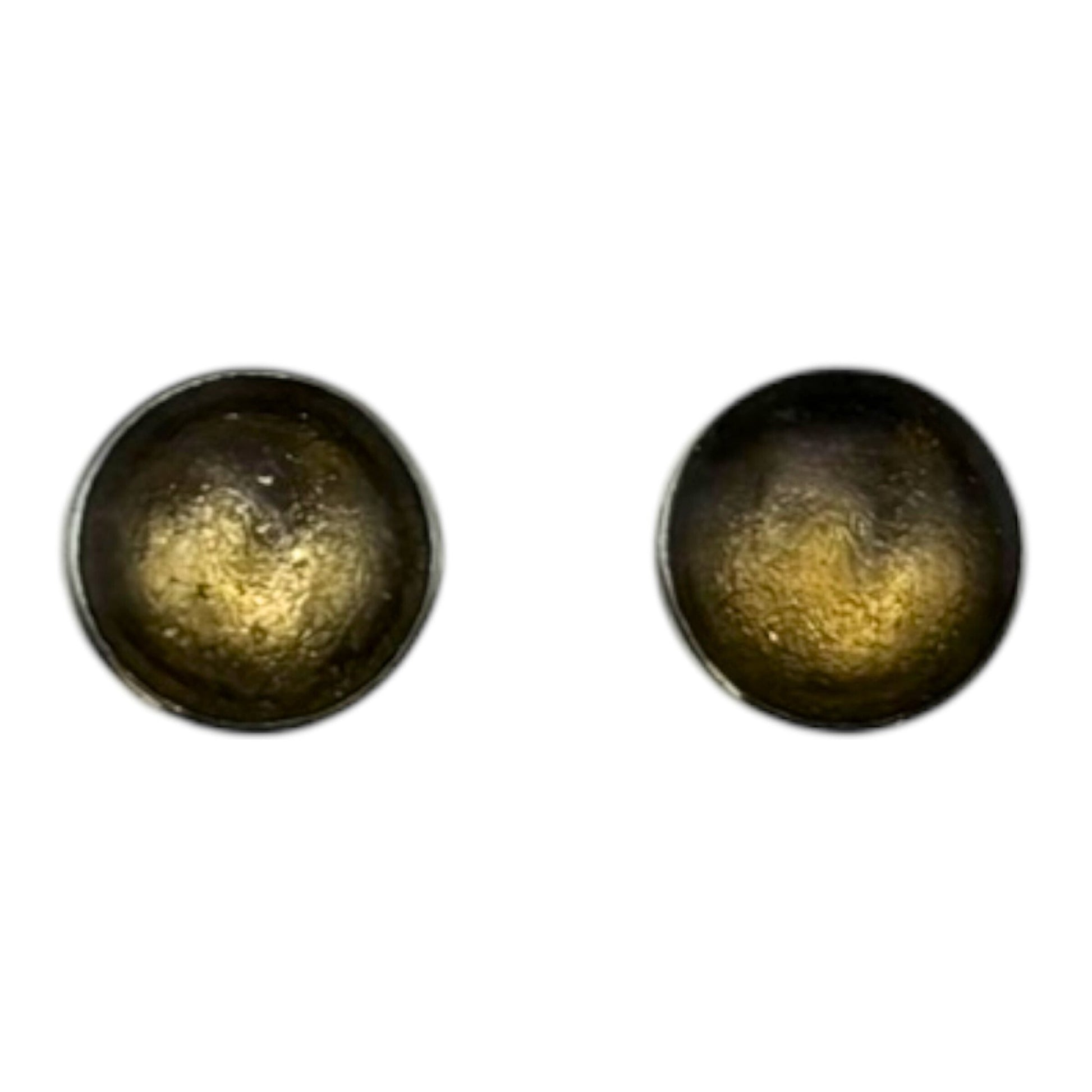 Gold Aluminium Circles Shiny Small Stud Earrings | The Jewellery Stop