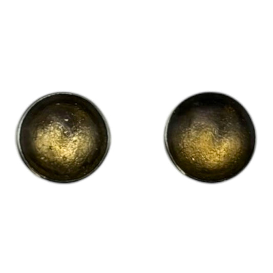 Gold Aluminium Circles Shiny Small Stud Earrings | The Jewellery Stop