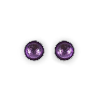 Nessie Aluminium Circles Shiny Large Stud Earrings | The Jewellery Stop