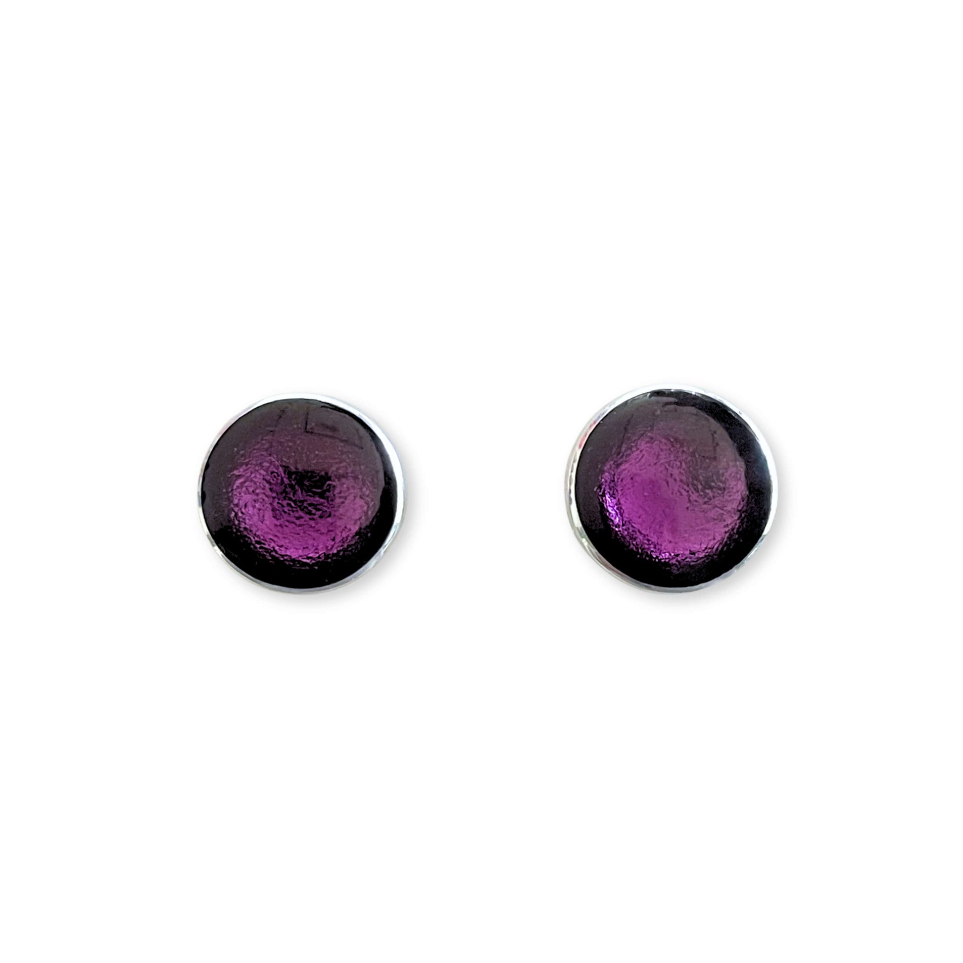 Rainbow Aluminium Circles Shiny Large Stud Earrings