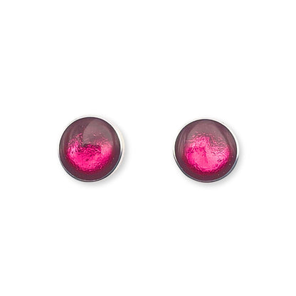 St Tropez Aluminium Circles Shiny Large Stud Earrings