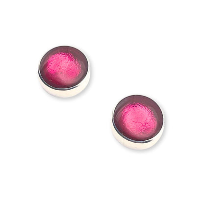 St Tropez Aluminium Circles Shiny Large Stud Earrings