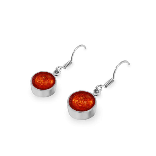 Chilli Aluminium Circles Shiny Fish Hook Earrings | The Jewellery Stop