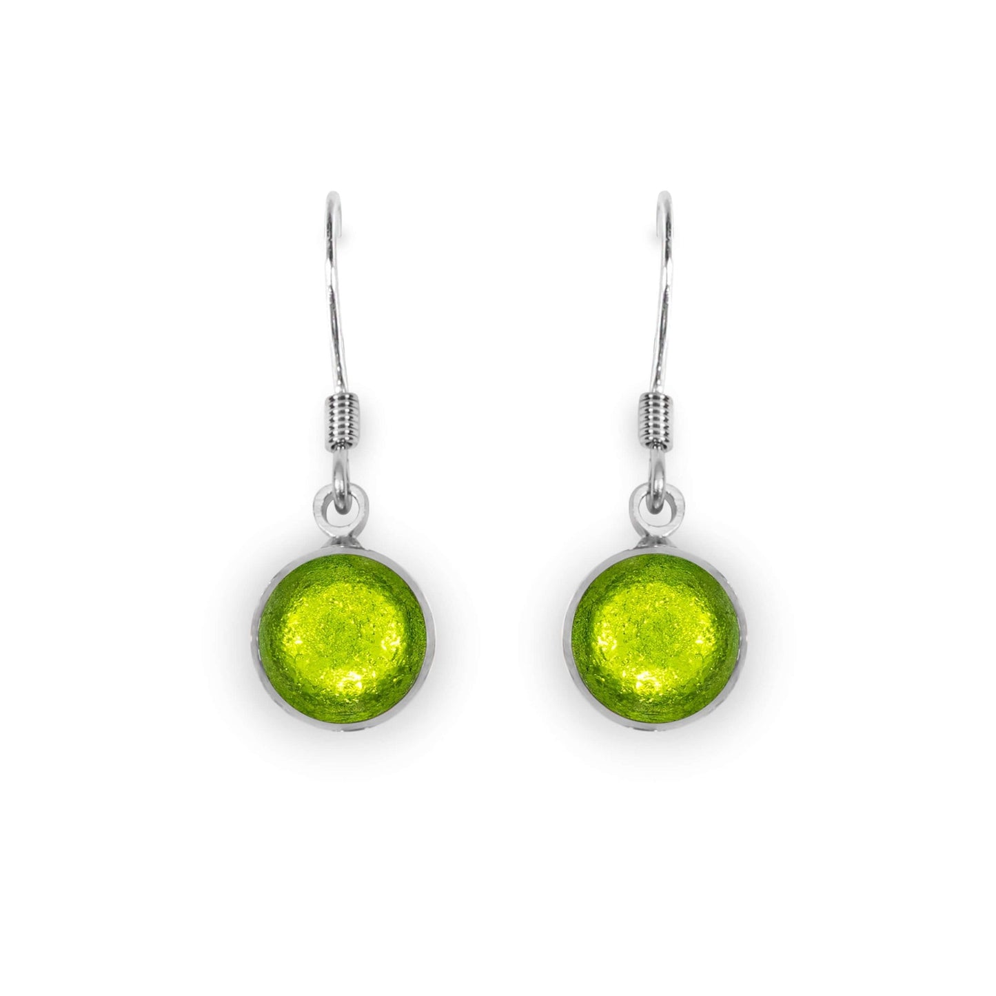 Citrus Aluminium Circles Shiny Fish Hook Earrings | The Jewellery Stop