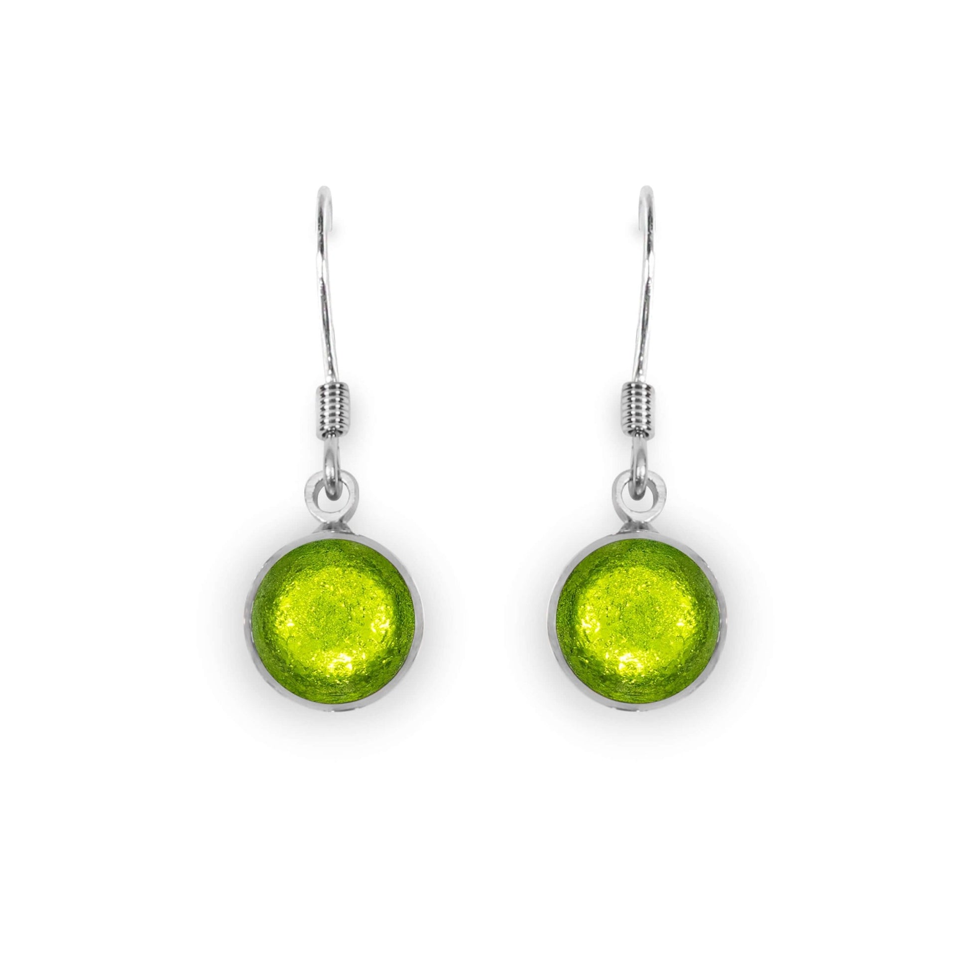 Citrus Aluminium Circles Shiny Fish Hook Earrings | The Jewellery Stop