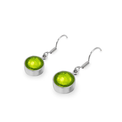 Citrus Aluminium Circles Shiny Fish Hook Earrings | The Jewellery Stop
