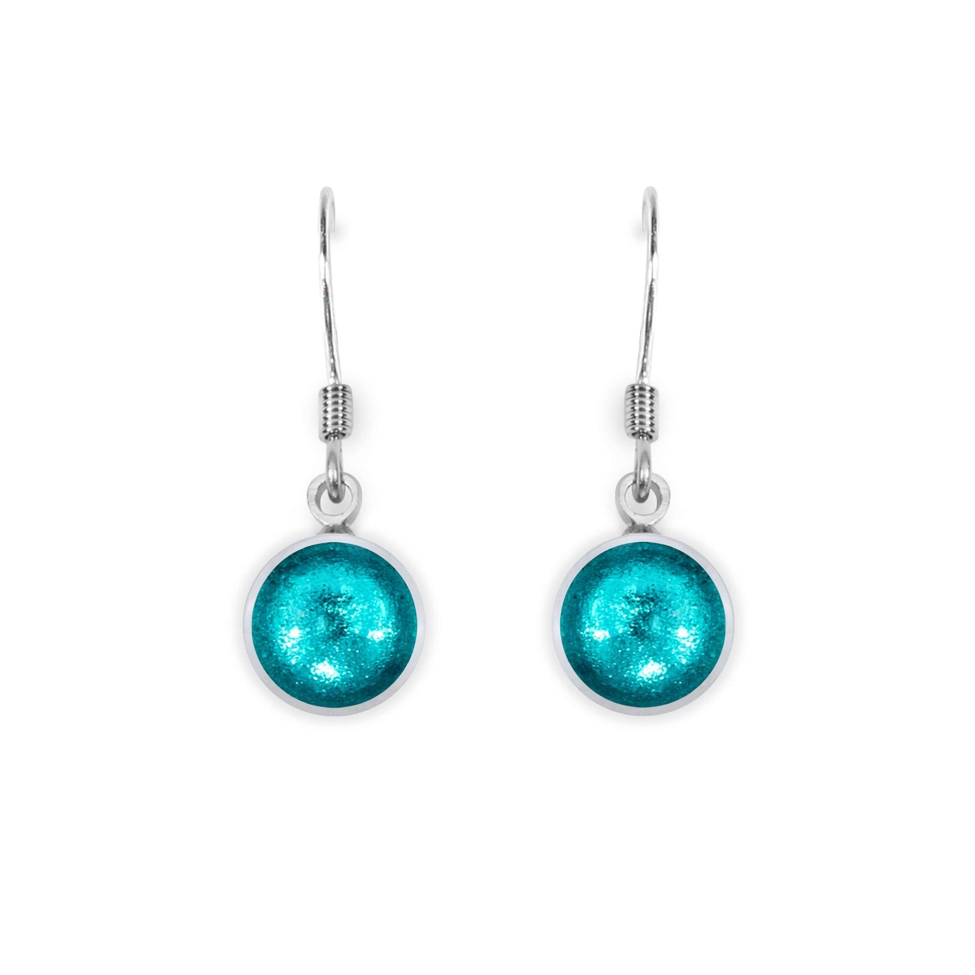 Neptune Aluminium Circles Shiny Fish Hook Earrings | The Jewellery Stop