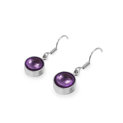 Nessie Aluminium Circles Shiny Fish Hook Earrings | The Jewellery Stop