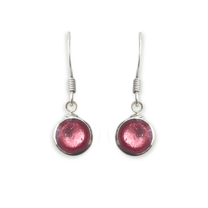Blush Aluminium Circles Shiny Fish Hook Earrings