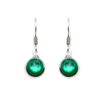Crystal Aluminium Circles Shiny Fish Hook Earrings