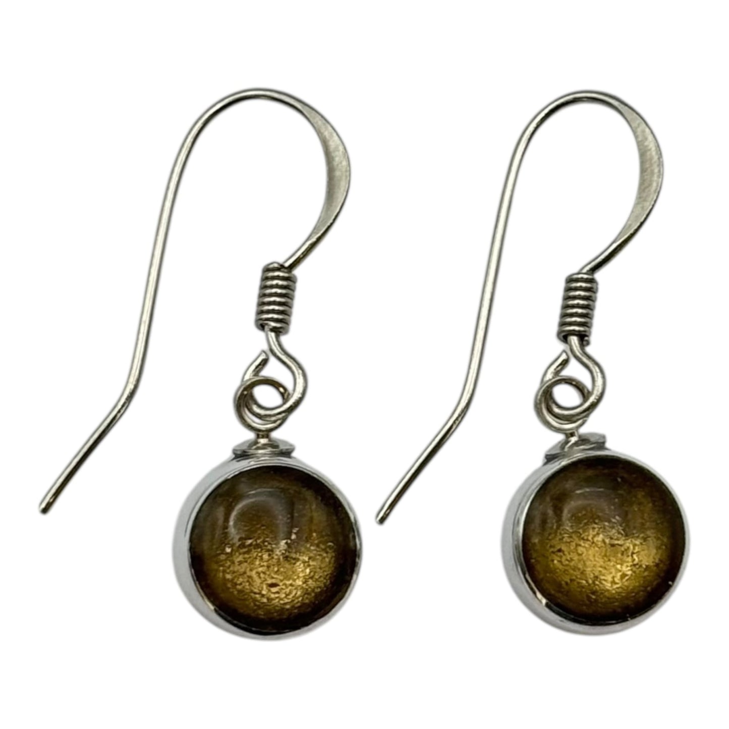 Gold Aluminium Circles Shiny Fish Hook Earrings | The Jewellery Stop