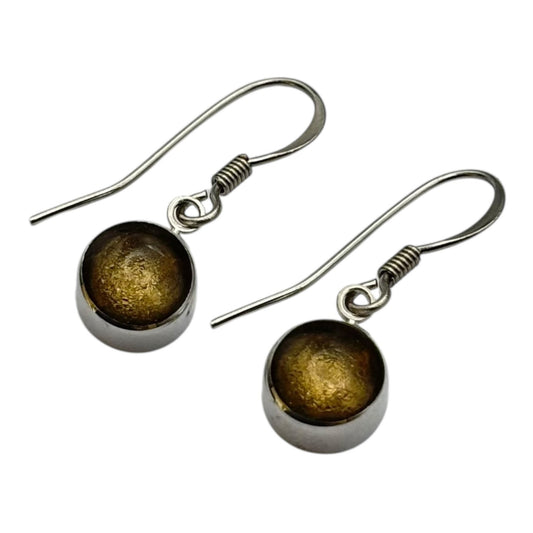 Gold Aluminium Circles Shiny Fish Hook Earrings | The Jewellery Stop