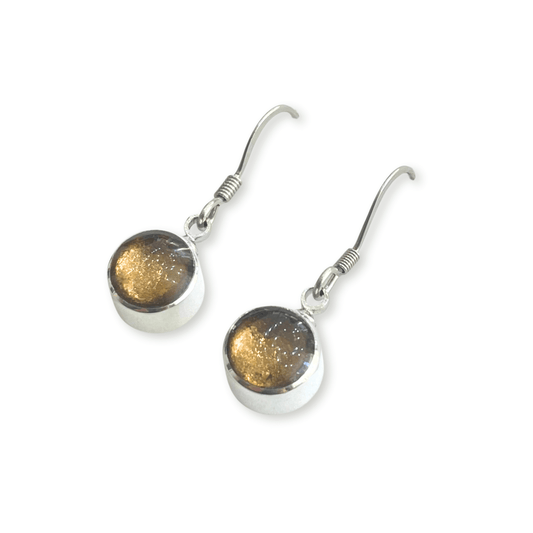 Metallics Aluminium Circles Shiny Fish Hook Earrings