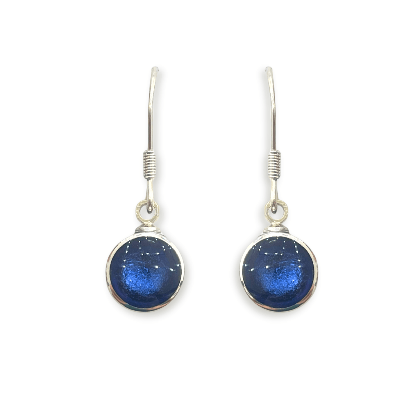 Ocean Aluminium Circles Shiny Fish Hook Earrings