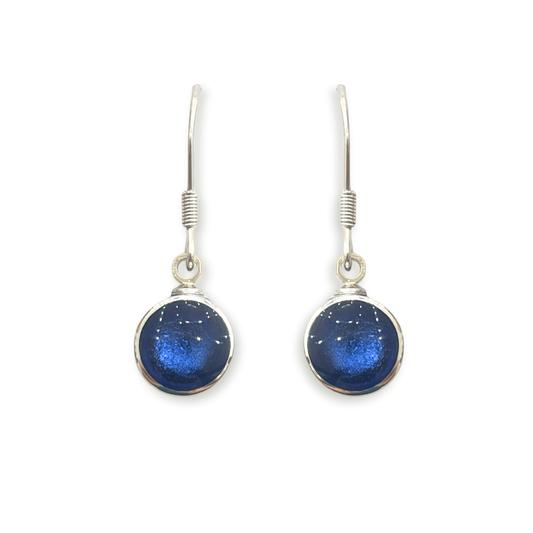Ocean Aluminium Circles Shiny Fish Hook Earrings
