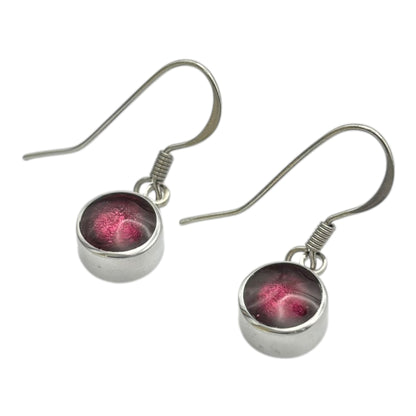 Peony Aluminium Circles Shiny Fish Hook Earrings | The Jewellery Stop