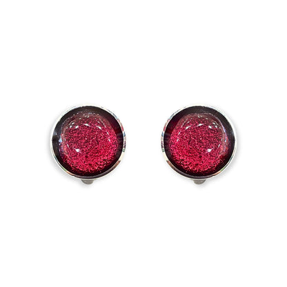 St Tropez Aluminium Circles Shiny Clip Earrings