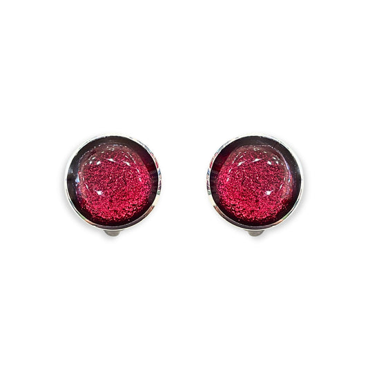 St Tropez Aluminium Circles Shiny Clip Earrings