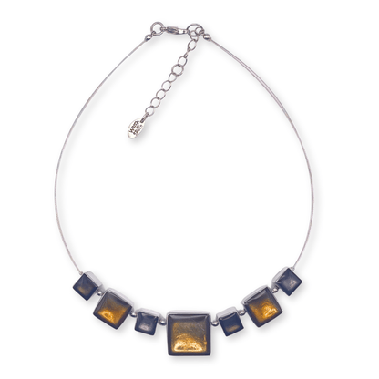 Metallics Aluminium Squares Shiny Classic Necklace