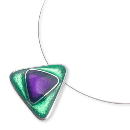 Bluebell Organic Triangles Shiny Pendant