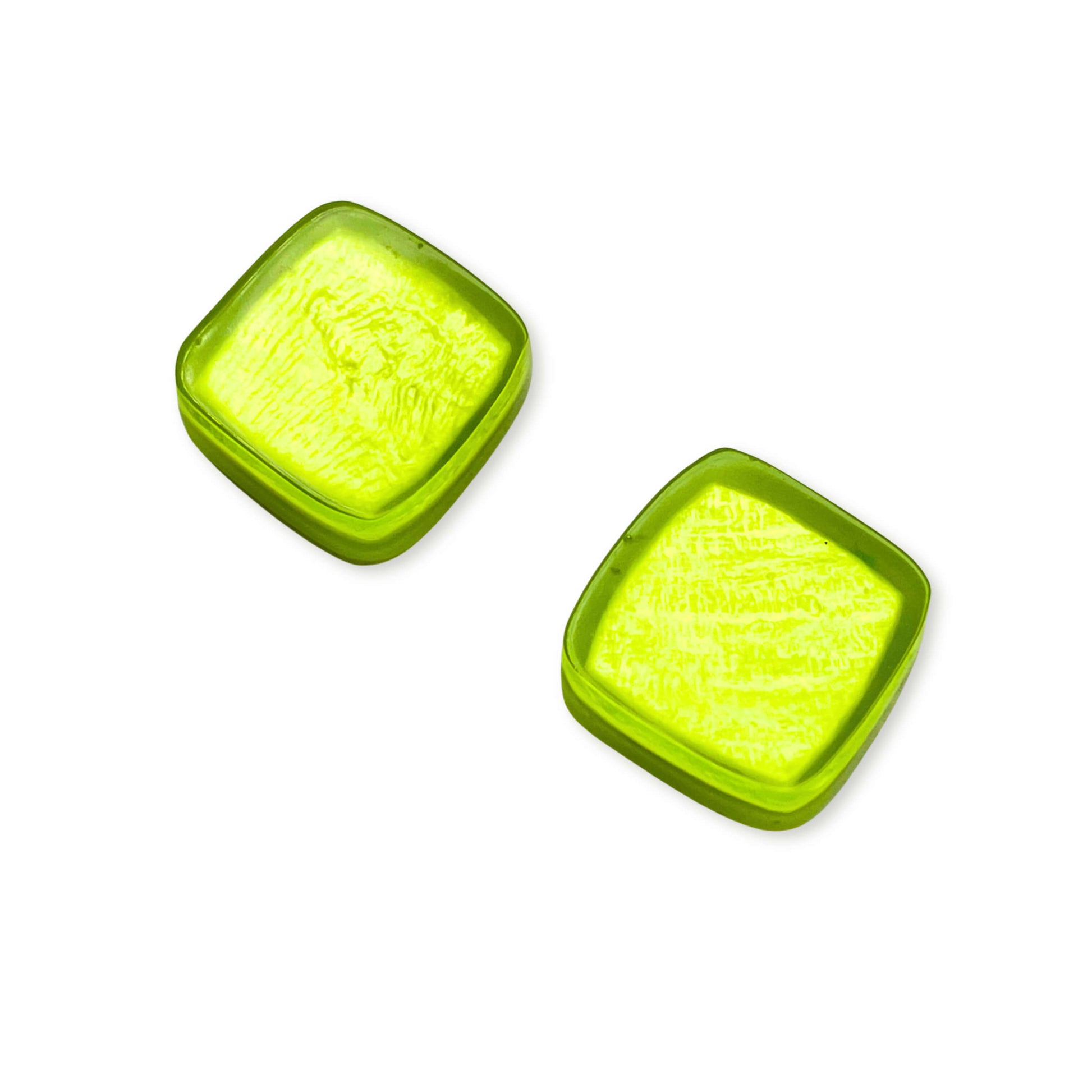 Kiwi Tiles Shiny Small Stud Earrings
