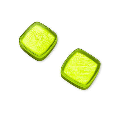 Kiwi Tiles Shiny Small Stud Earrings