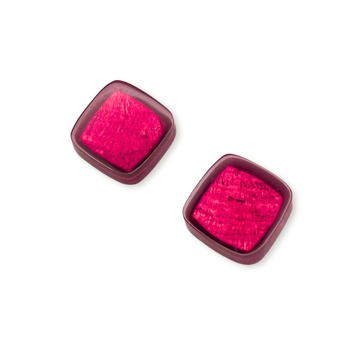St Tropez Tiles Shiny Large Stud Earrings