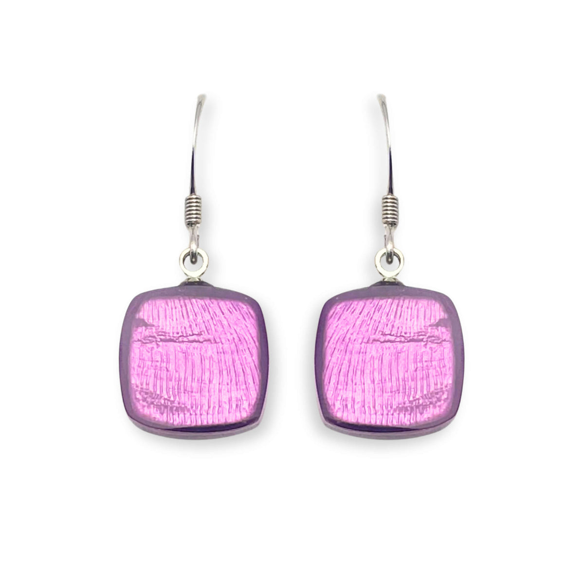 Rainbow Tiles Shiny Fish Hook Earrings