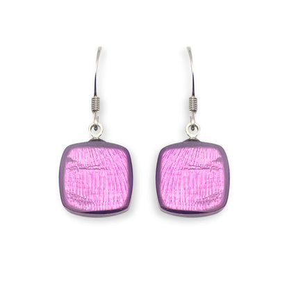 Rainbow Tiles Shiny Fish Hook Earrings