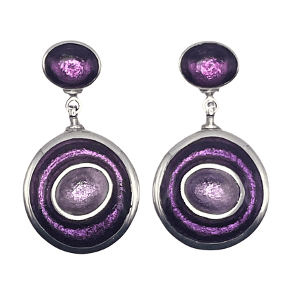 Sweetpea Organic Circles Shiny Double Drop Stud Earrings | The Jewellery Stop