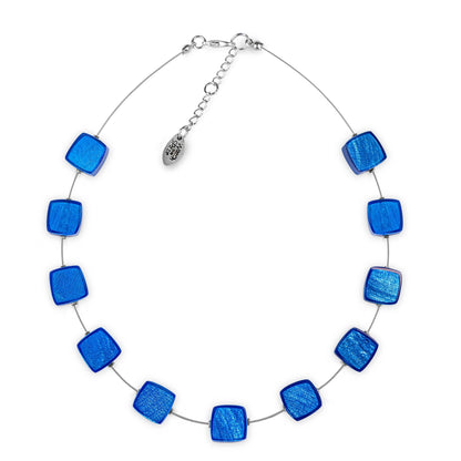 Azure Shell Cubes Shiny Necklace | The Jewellery Stop