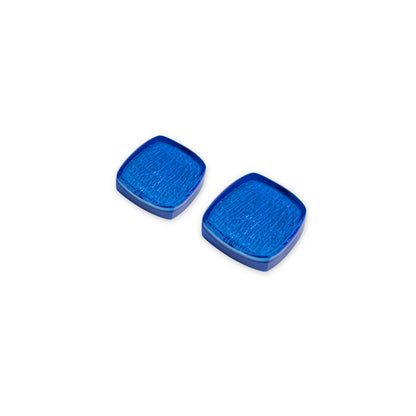 Azure Shell Cubes Shiny Stud Earrings