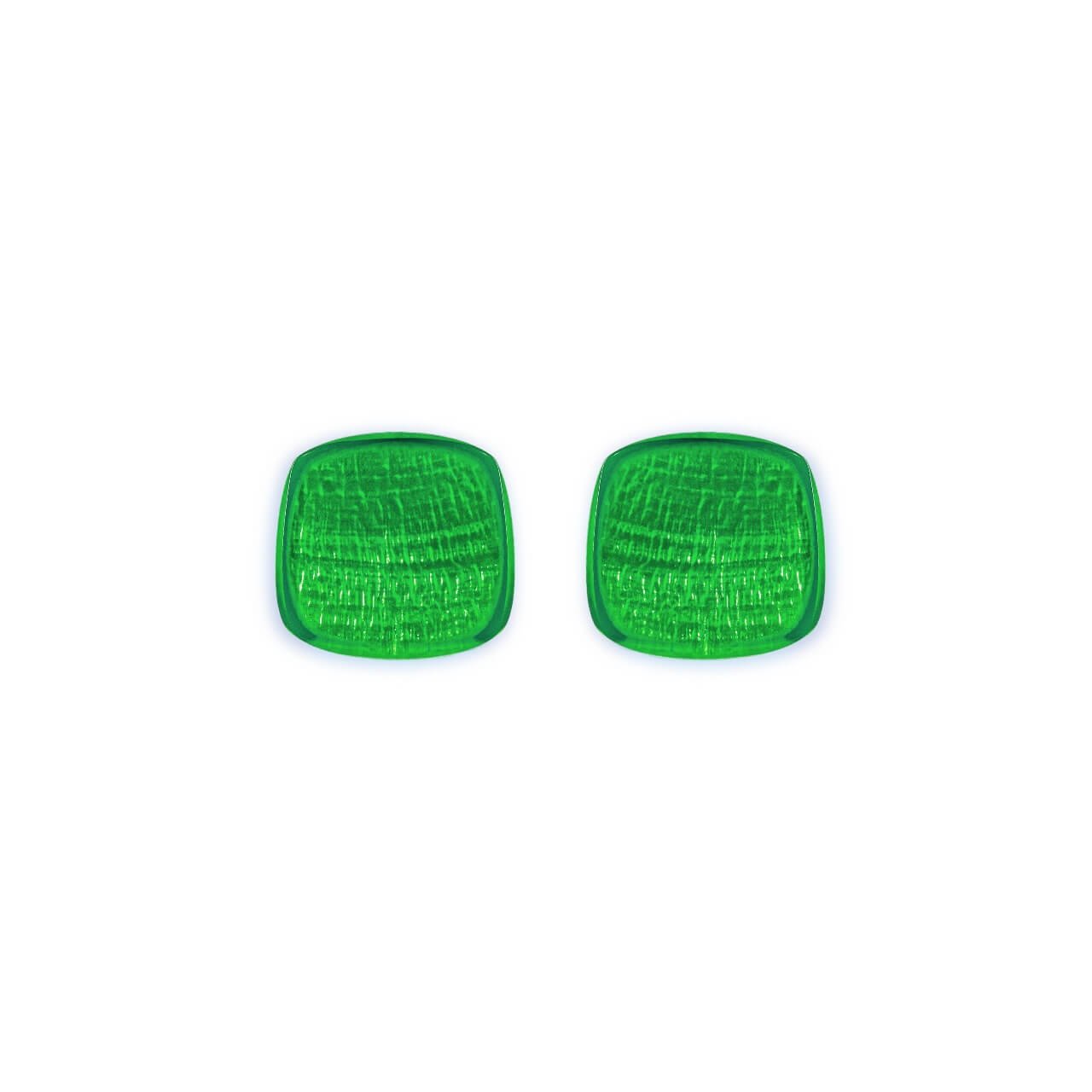 Emerald Shell Cubes Shiny Stud Earrings | The Jewellery Stop