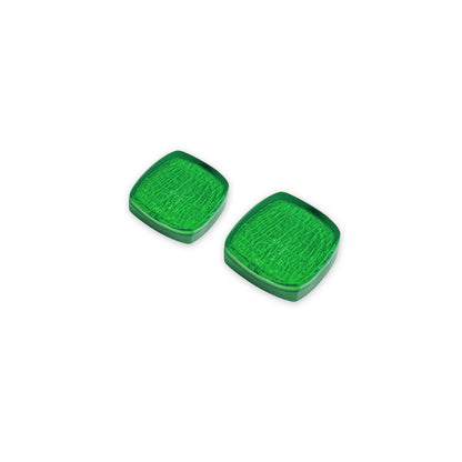 Emerald Shell Cubes Shiny Stud Earrings | The Jewellery Stop