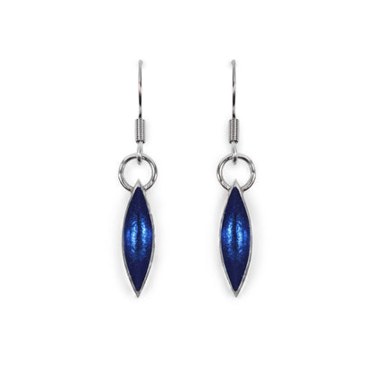 Navy Pewter Petals Fish Hook Earrings | The Jewellery Stop