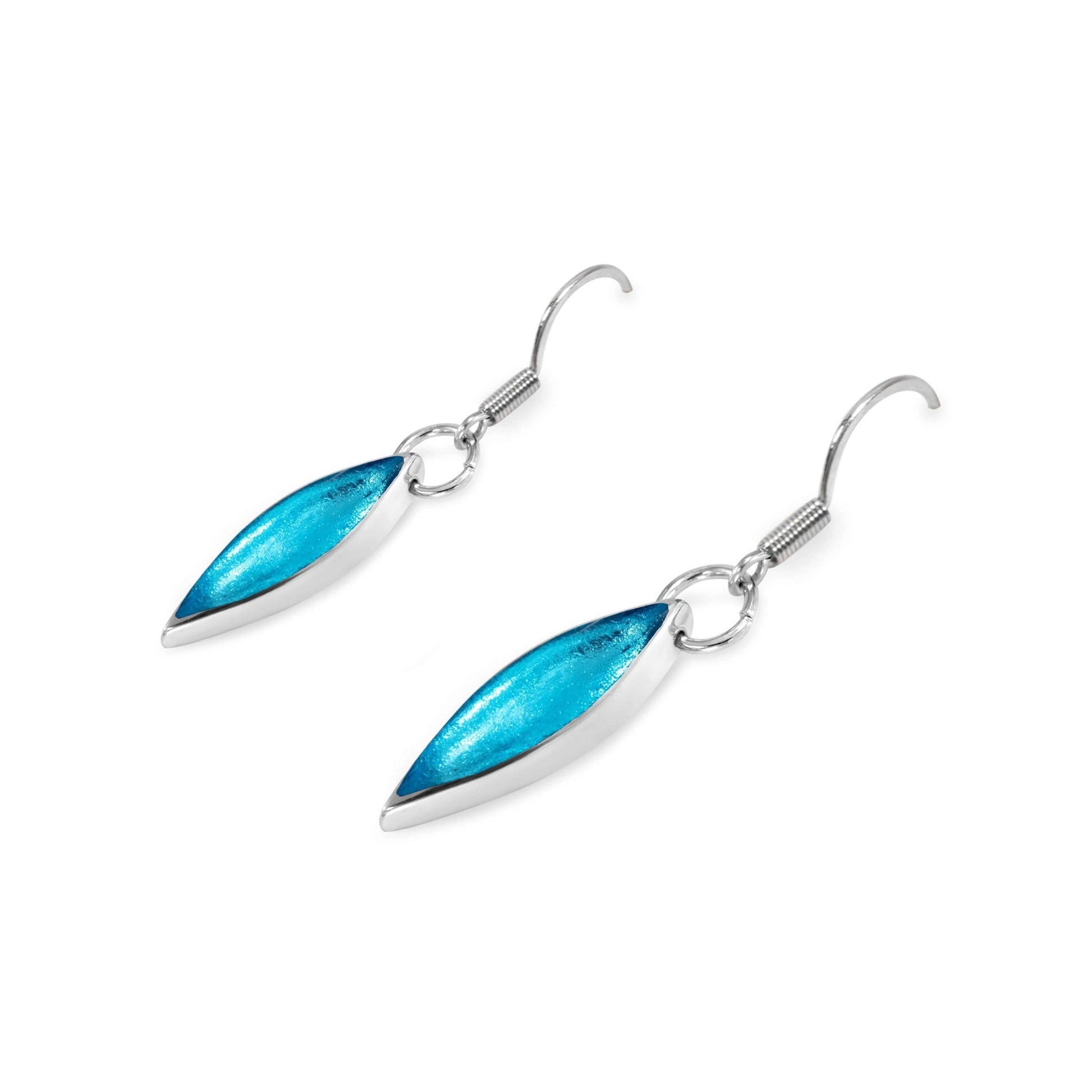 Neptune Pewter Petals Fish Hook Earrings | The Jewellery Stop