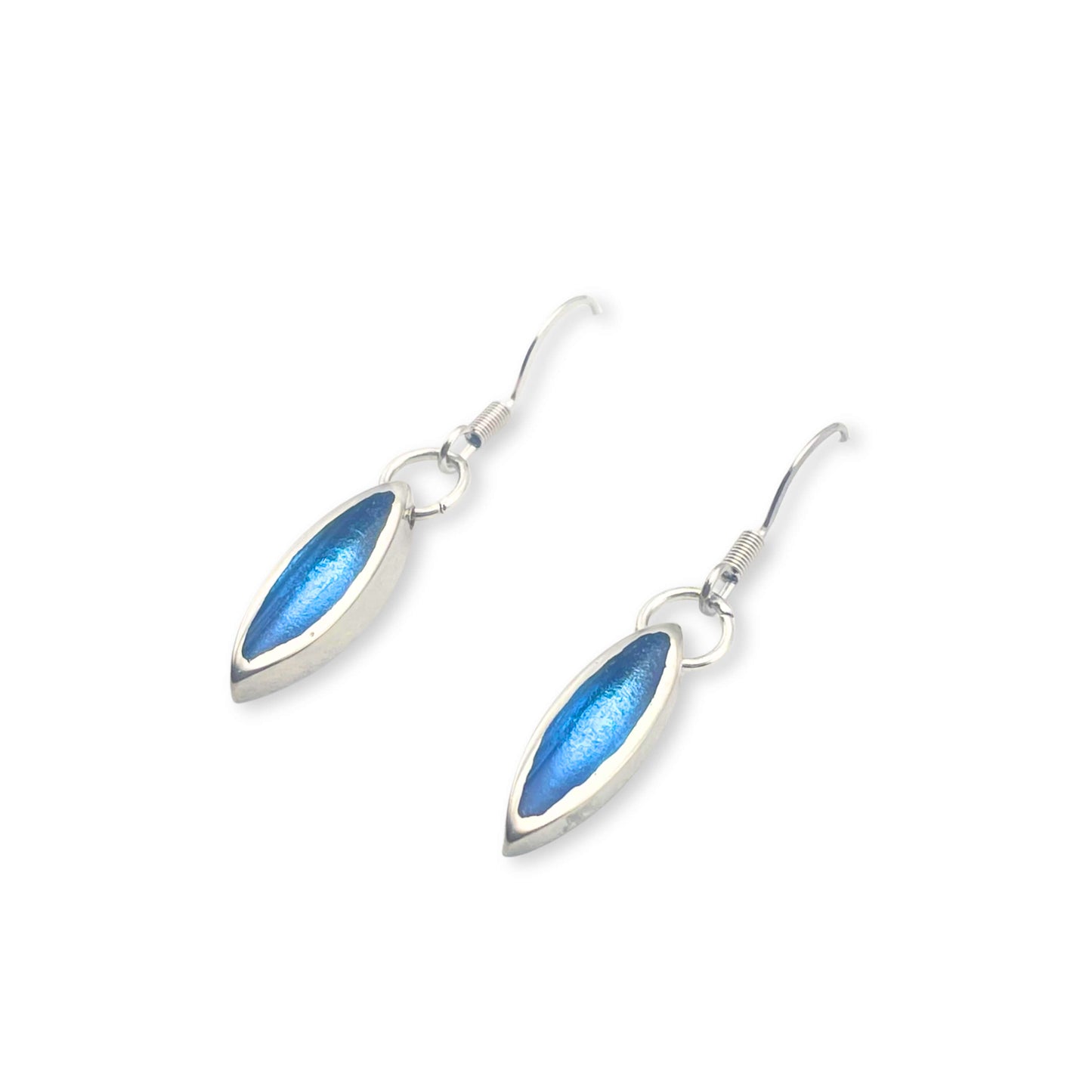 Sky Pewter Petals Fish Hook Earrings