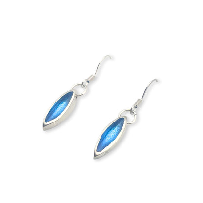 Sky Pewter Petals Fish Hook Earrings