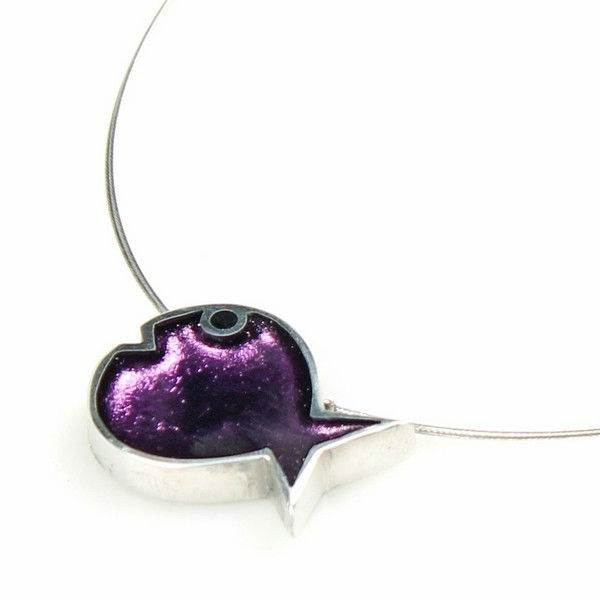 Purple Bubble Fish Shiny Pendant | The Jewellery Stop