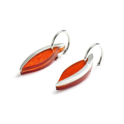 Orange Angel Wings Creole Earrings | The Jewellery Stop