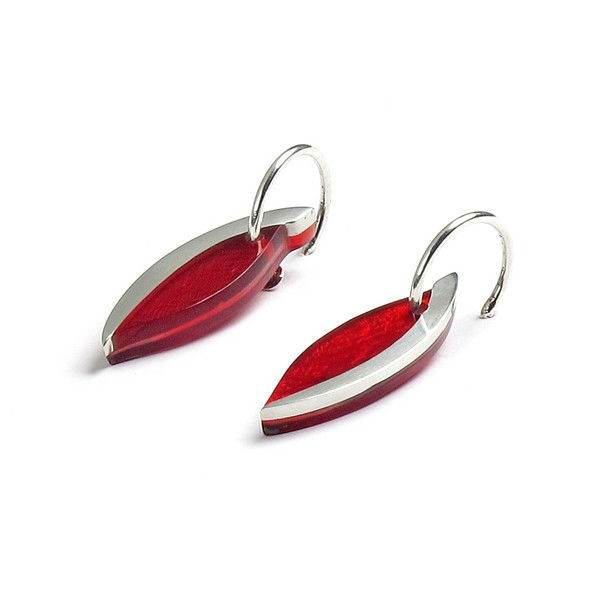 Red Angel Wings Creole Earrings | The Jewellery Stop