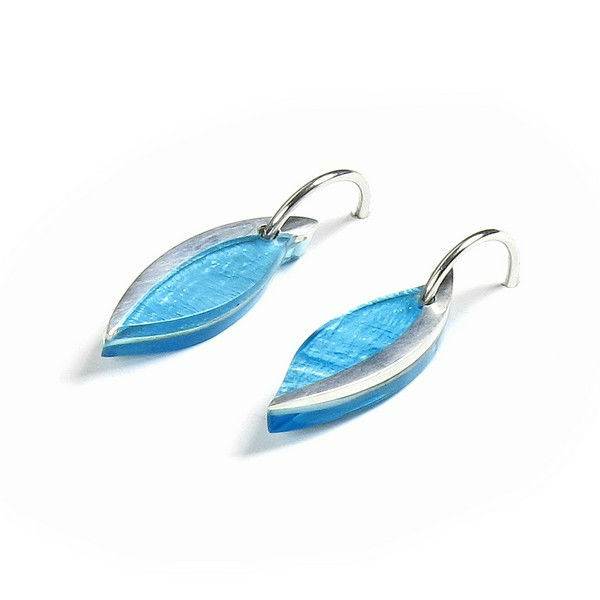 Teal Angel Wings Creole Earrings | The Jewellery Stop