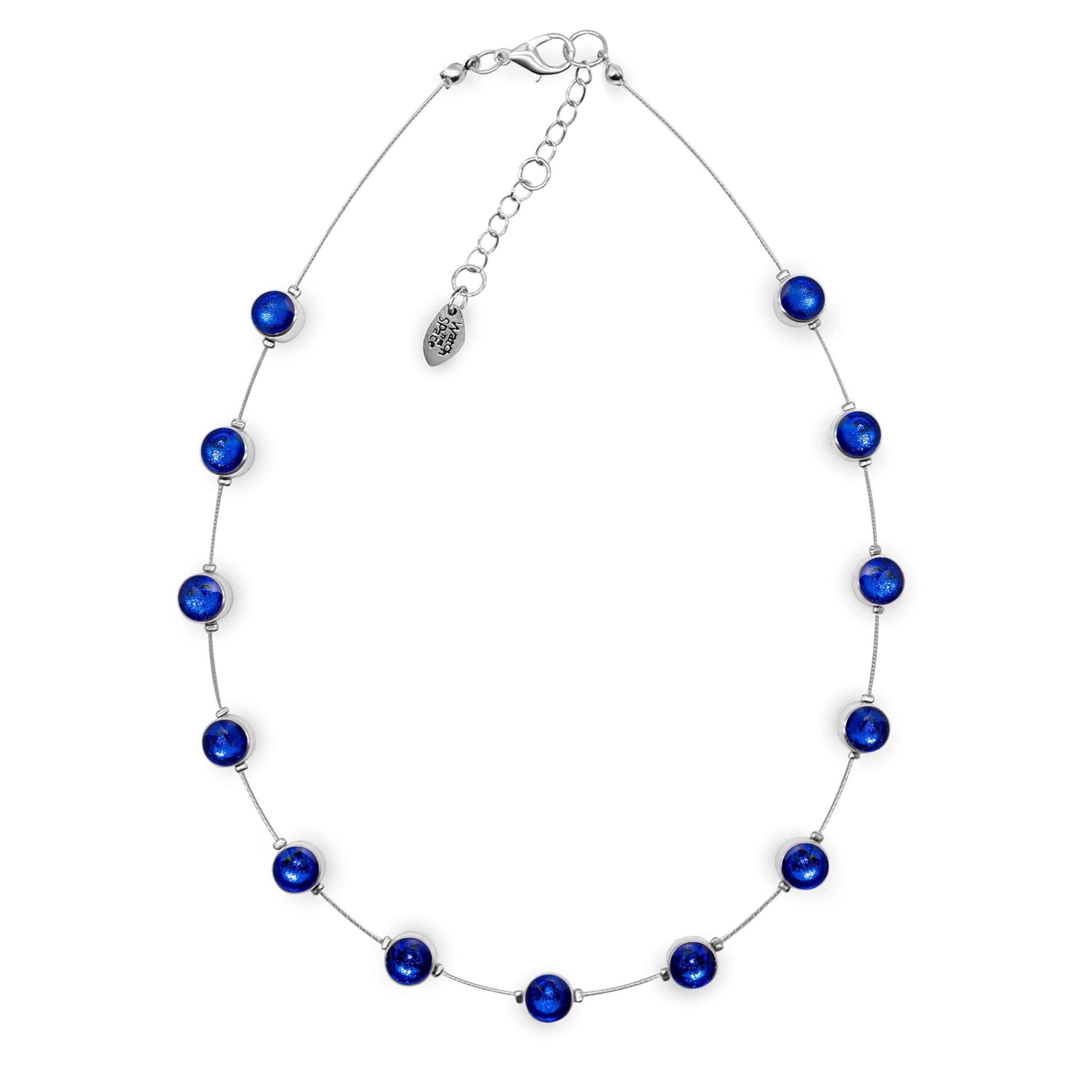 Azure Aluminium Circles Small Shiny Floating Necklace | The Jewellery Stop