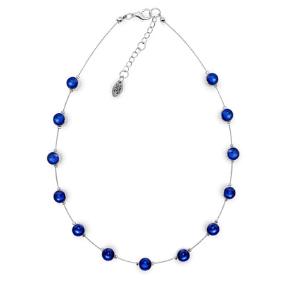 Azure Aluminium Circles Small Shiny Floating Necklace | The Jewellery Stop