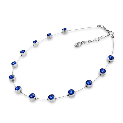 Azure Aluminium Circles Small Shiny Floating Necklace | The Jewellery Stop