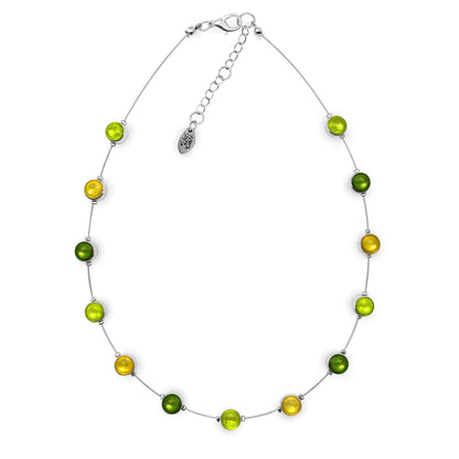 Citrus Aluminium Circles Small Shiny Floating Necklace | The Jewellery Stop